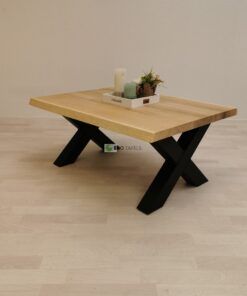 Eiken salontafel X-Poot