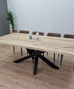 Alternative view of Eikenhout boomstam tafel Twist-Onderstel