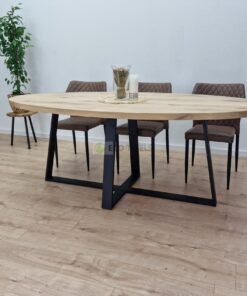 Alternative view of Eiken Ovale tafel Dubbele-U Poot