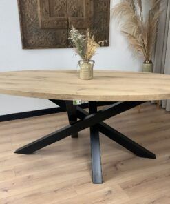 Alternative view of Eiken Ovale tafel Twist Poot
