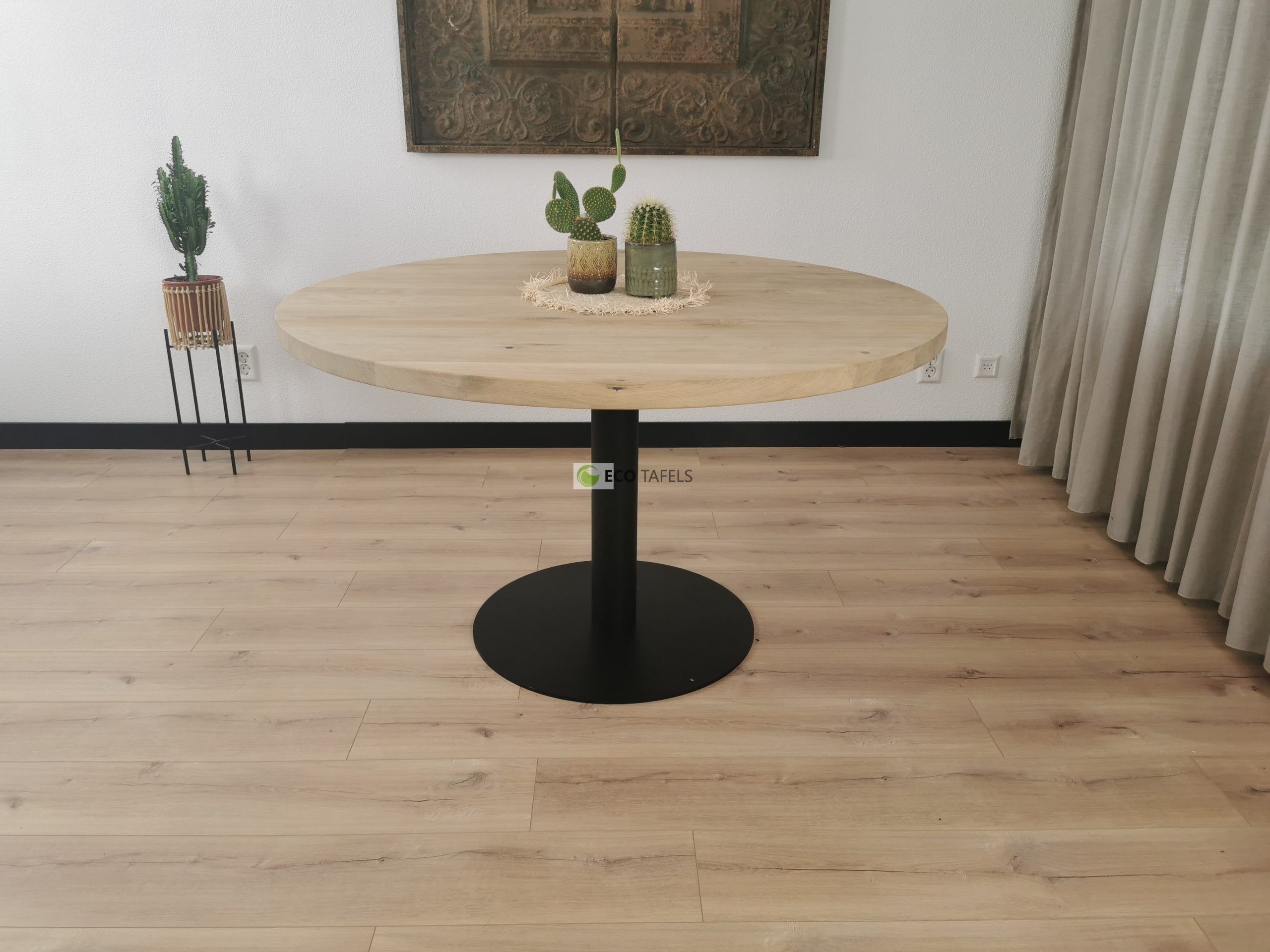 Eiken ronde tafel Bar-Onderstel - Afbeelding 5