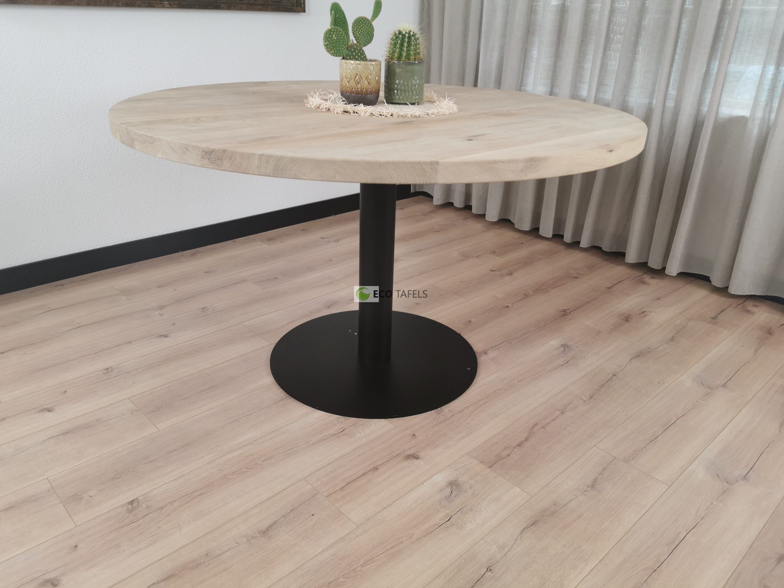Eiken ronde tafel Bar-Onderstel - Afbeelding 6