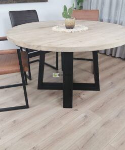 Alternative view of Eiken ronde tafel Dubbele-U Onderstel