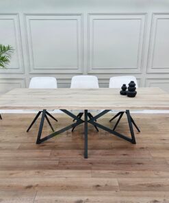 Eikenhout boomstam tafel Vlinder onderstel