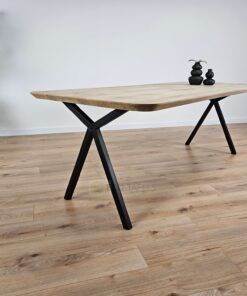 Alternative view of Eiken tafel afgeronde hoeken met Scissor-Poten