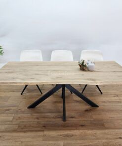 Eikenhout boomstam tafel met matrixpoot Sandi