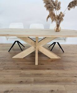 Alternative view of Eiken plat ovale tafel met eiken Matrixpoot