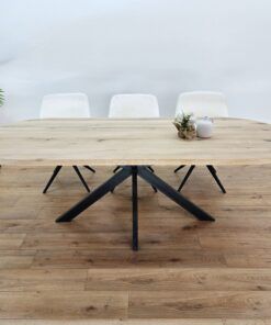 Eiken plat ovale tafel met matrix Sandi