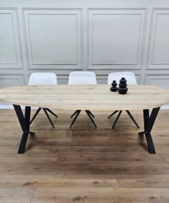 Eikenhout Organische tafel met Lage X poten