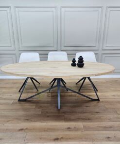 Eikenhout ovale tafel met Libelle onderstel
