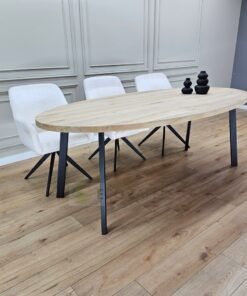 Alternative view of Eikenhout Ovale tafel met Schuine poten