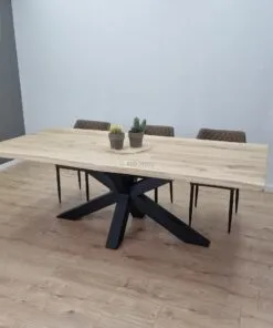 Alternative view of Eikenhout boomstam tafel Matrix-Onderstel