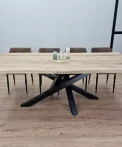 Eikenhout boomstam tafel Twist-Onderstel