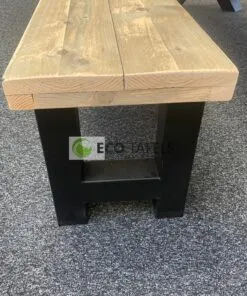 Industriële steigerhout Bankje H-Onderstel