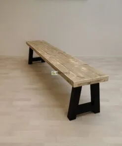 Industriële steigerhout Bankje A-Onderstel
