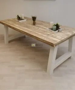 Industriële steigerhout tafel A-Onderstel