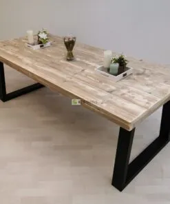 Industriële steigerhout tafel Trapezium-Onderstel