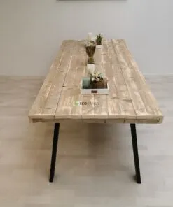 Alternative view of Industriële steigerhout tafel Schuin Smal