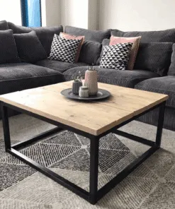 Industriële steigerhout salontafel Stalen-Onderstel
