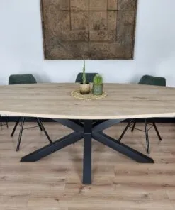 Alternative view of Eikenhout Deens ovale tafel Matrix-Poot