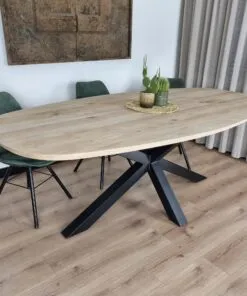 Eikenhout Deens ovale tafel Matrix-Poot