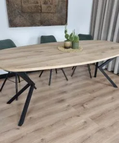 Eikenhout Deens ovale tafel Kik-Onderstel