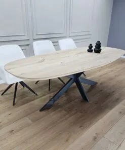 Alternative view of Eikenhout Deens ovale tafel Smalle-Matrix Poot