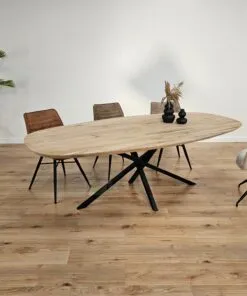 Eikenhout Deens ovale tafel Twist-Poot 4