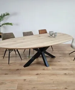 Eikenhout Organische tafel met Matrixpoot