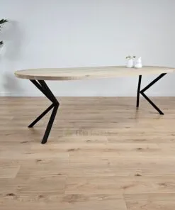 Alternative view of Eiken plat ovale tafel met Kik-Poten
