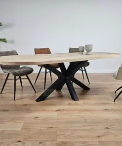 Alternative view of Eiken plat ovale tafel met Matrix-Poot