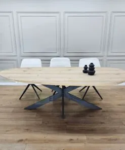 Eikenhout Organische tafel met smalle Matrixpoot