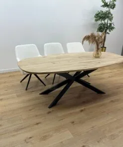 Eikenhout Deens ovale tafel Spider Poot