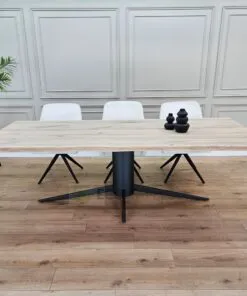 Eikenhout boomstam tafel met O-Matrix