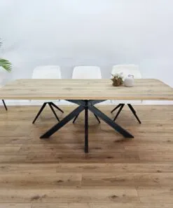 Eiken tafel met afgeronde hoeken Matrixpoot Sandi