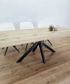 Alternative view of Eiken tafel met afgeronde hoeken Matrixpoot Sandi