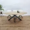 Eiken Ovale tafel met matrixpoot Sandi