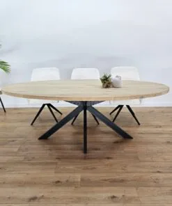 Eiken Ovale tafel met matrixpoot Sandi