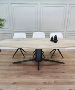 Eikenhout Deens ovale tafel O-matrix onderstel