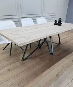 Alternative view of Eikenhout boomstam tafel met Libelle onderstel