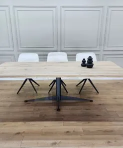 Eikenhout boomstam tafel met Octo onderstel