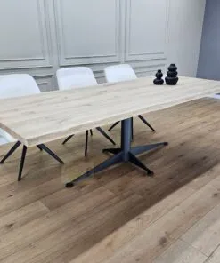 Alternative view of Eikenhout boomstam tafel met Octo onderstel