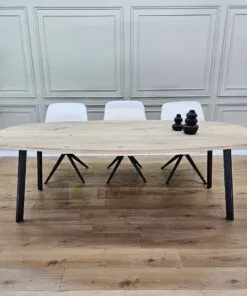 Eiken Deens ovale tafel met Schuine poten