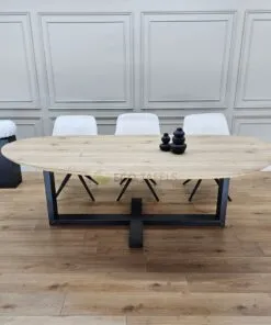 Eikenhout Organische tafel met Plus Frame