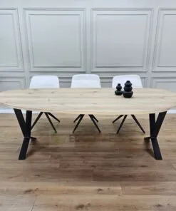 Eikenhout Organische tafel met Lage X poten