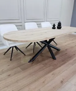 Alternative view of Eiken plat ovale tafel met Matrixpoot ronde buis