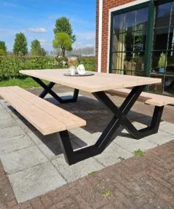 Douglashout Picknickset met X poten