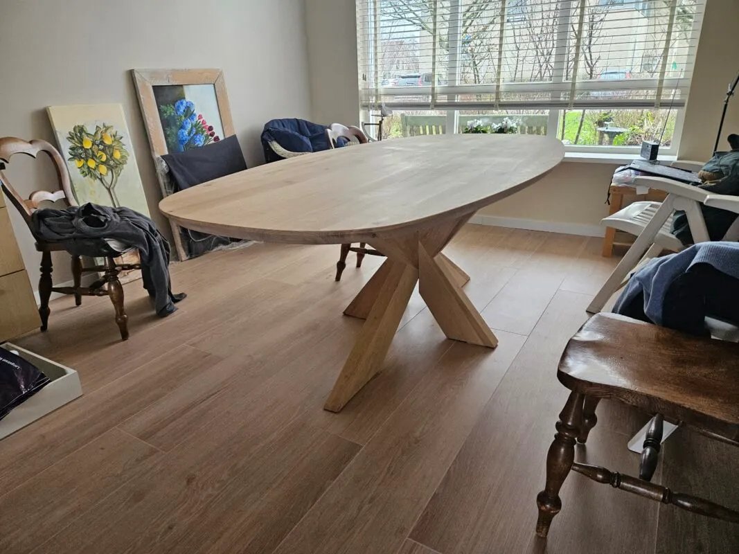 Eiken deens ovale tafel