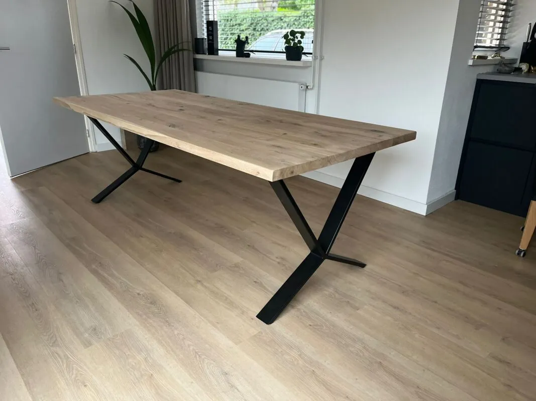 Eiken boomstam tafel lage x