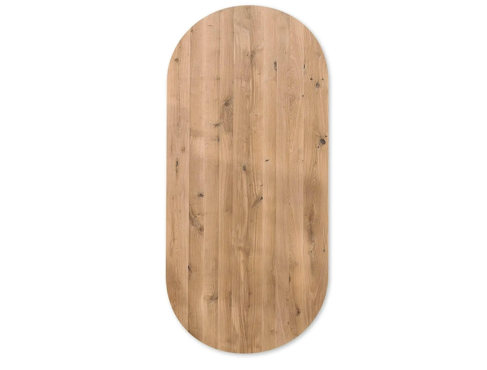 Eiken plat ovale tafelblad